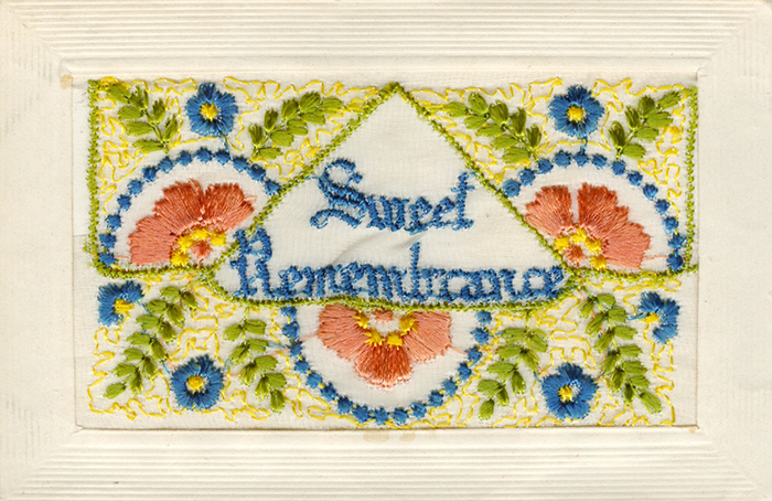 WWI silk postcrd WWI silk postcard